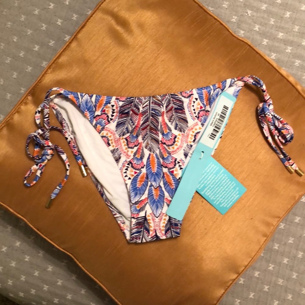 🆕 MELISSA ODABASH « Feathers » Bikini Bottoms (Size 10) (Made in Italy)